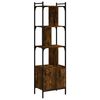 vidaXL Regal za knjige s vratima boja hrasta 44,5x30x154,5 cm drveni