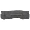 vidaXL Modularna sofa s jastucima, korduro tkanina, tamno siva