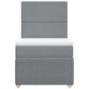 vidaXL Box spring krevet s madracem svjetlosivi 90x190 cm od tkanine