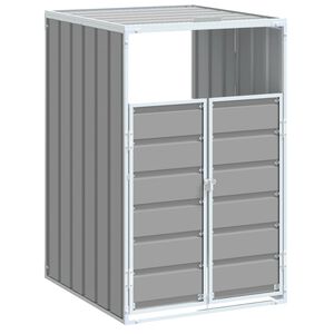 vidaXL Spremi&scaron;te za jednu kantu za otpad siva 72x81x115 cm čelično