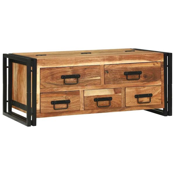 vidaXL Kava Stol Smeđa 90 x 50 x 38 cm Masivno bagremovo drvo