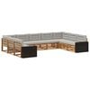 vidaXL Set vanjskih sofa 9 kom. Prirodna i svjetlosiva