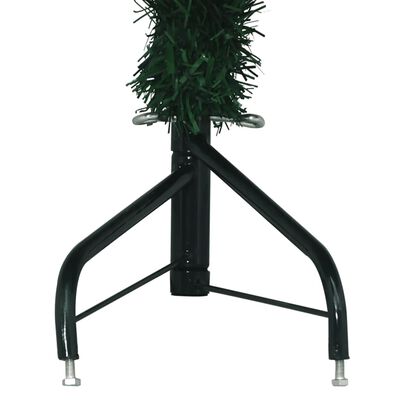 vidaXL Kutno umjetno božićno drvce zeleno 210 cm PVC