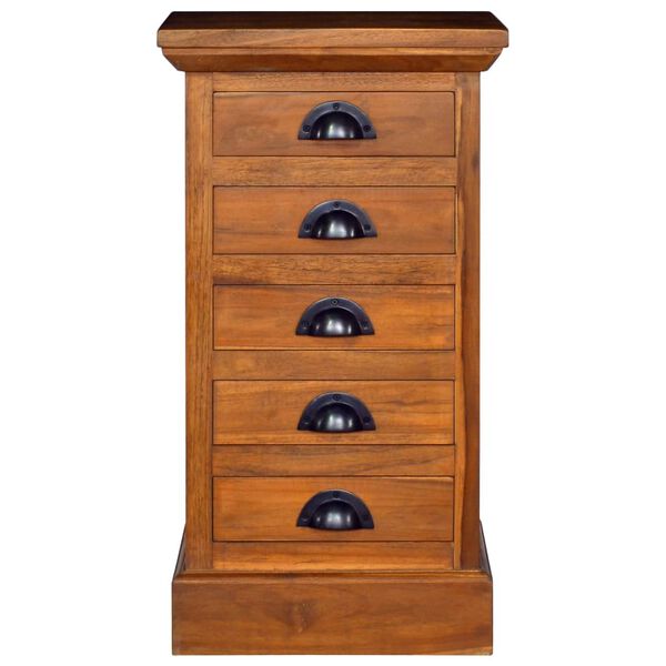 vidaXL Ormarić s 5 ladica 35 x 30 x 60 cm od masivne tikovine