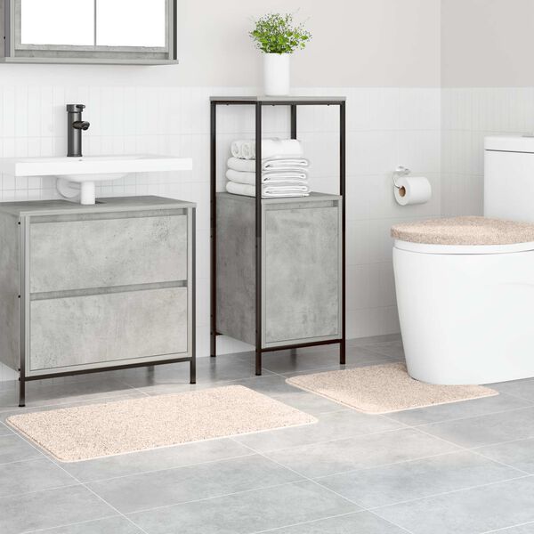 vidaXL Set prostirki za kupatilo s protukliznom podlogom 3 pcs Krema