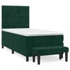 vidaXL Box spring krevet s madracem tamnozeleni 90x190 cm bar&scaron;unasti