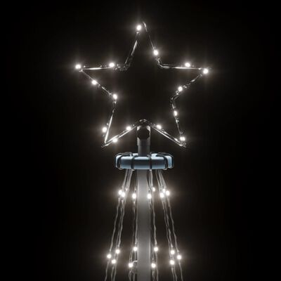vidaXL Božićno drvce sa šiljkom i 732 LED žarulje hladne bijele 500 cm