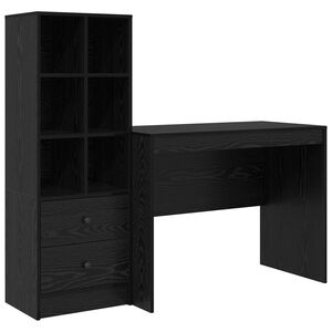 vidaXL Stol Crni hrast 145.5 x 50 x 127 cm 2 kom.