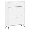 vidaXL Ormar za cipele BREDA 78 x 24 x 103 cm Konstruirano drvo Bijela