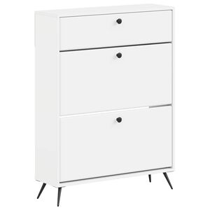 vidaXL Ormar za cipele BREDA 78 x 24 x 103 cm Konstruirano drvo Bijela