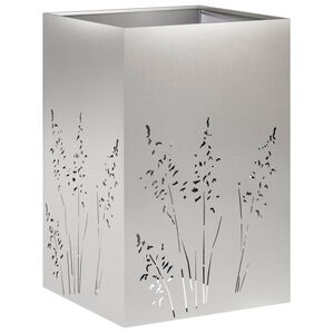 vidaXL Vrtna saksija Srebrna 50 x 50 x 75 cm Nehrđajući čelik