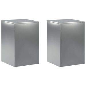 vidaXL Stalak za biljke 2 pcs Srebrna 40 x 40 x 60 cm Nehrđajući čelik