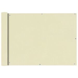vidaXL Balkonska Za&scaron;tita Oxford Tkanina Krem boje 75x400 cm