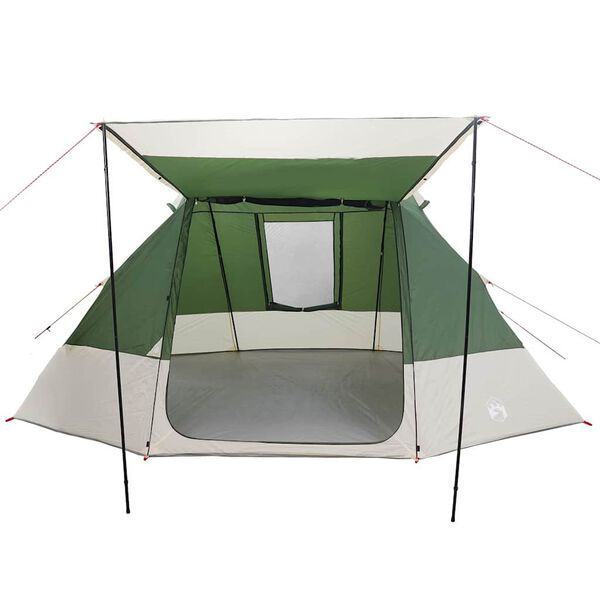 vidaXL Kamping šator s krovom Zelena 482 x 360 x 227 cm taft