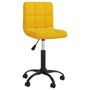 vidaXL Okretna uredska stolica boja senfa bar&scaron;unasta