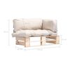 vidaXL Vrtna sofa od paleta od borovine s jastucima boje pijeska