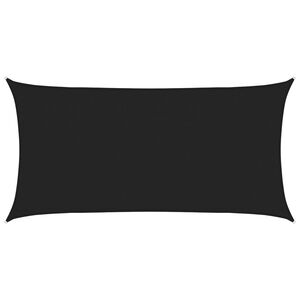 vidaXL Jedrilica za sunčevu sjenu Crna 2 x 6 m HDPE