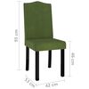 vidaXL Blagovaonske stolice 4 kom tamnozelene bar&scaron;unaste