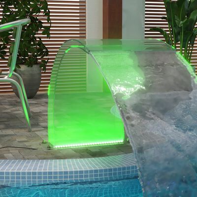 vidaXL Fontana za bazen s RGB LED svjetlima akrilna 50 cm