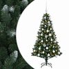 vidaXL Umjetno božićno drvce s kuglicama 120 cm 150 LED lampica