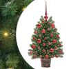 vidaXL Umjetno božićno drvce s 150 LED svjetlima Zelena 75 cm PE i PVC