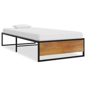vidaXL Okvir za krevet crni metalni 100 x 200 cm
