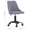 vidaXL Okretna uredska stolica od tkanine svjetlosiva