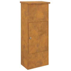 vidaXL Sandučić za pakete s pohranom Rđa 44,5 x 29 x 110,5 cm
