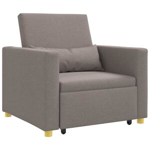 vidaXL Sofa na razvlačenje Singl Sivo-smeđa tkanina