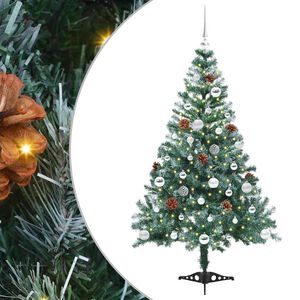 vidaXL Umjetno božićno drvce s stalakom Zelena 150 cm PVC i čelik