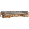 vidaXL Set vanjskih sofa s jastukom 7 pcs Prirodna i svijetlo siva