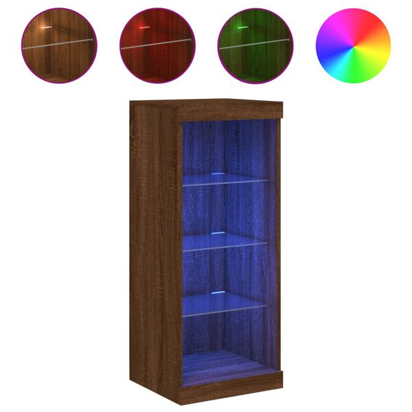 vidaXL Komoda s LED svjetlima boja smeđeg hrasta 41x37x100 cm