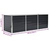 vidaXL Povišena vrtna gredica antracit 240x80x77 cm pocinčani čelik