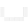 vidaXL Set zidnog ormarića za TV Zidne 4 pcs Bijelo Konstruirano drvo