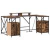 vidaXL Stol Dimljeni hrast Konstruirano drvo 182 x 101 x 87,5 cm