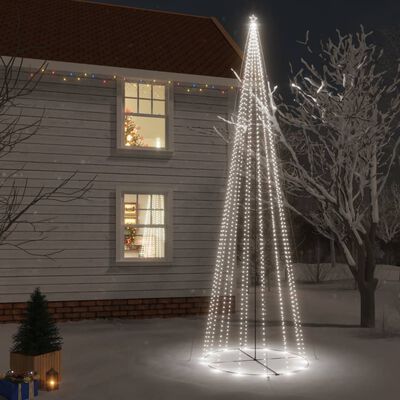 vidaXL Stožasto božićno drvce hladno bijelo 1134 LED žarulje 230x800cm