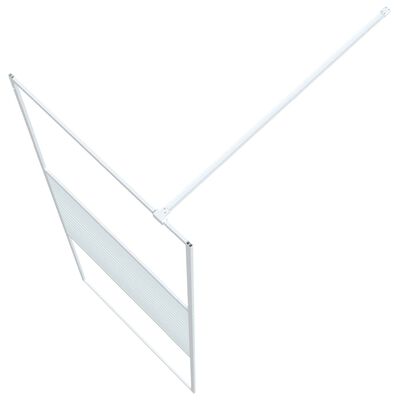 vidaXL Pregrada za tuš bijela 80 x 195 cm s prozirnim staklom ESG