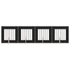 vidaXL Vrata za pse s postoljem 4 pcs Crni hrast 60 x 60 cm