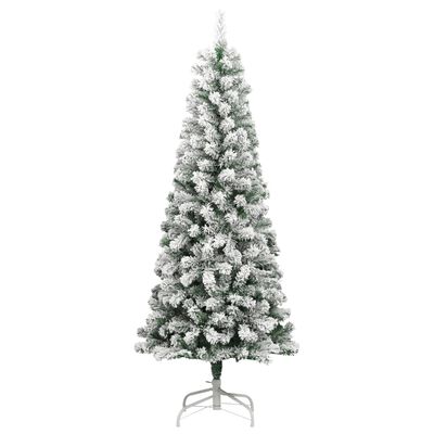 vidaXL Umjetno božićno drvce 300 LED sa šarkama i snijegom 210 cm