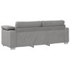 vidaXL Sofa 3 pcs Oblačnosiva Platnasta tkanina