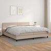 vidaXL Krevet box spring s madracem cappuccino 200x200cm umjetna koža
