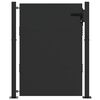 vidaXL Vrtna vrata Crna 110 x 155 cm Čelik s prahom premazan
