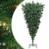 vidaXL Obrnuto Umjetno Predožareno Božićno Drvo s Setom Kuglica 210 cm