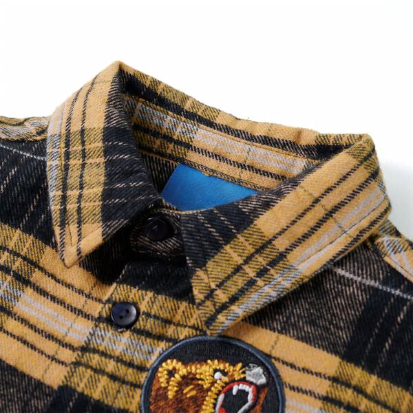 Dječja karirana košulja žuto-crna 116