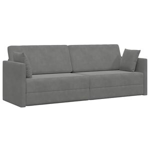 vidaXL Podni kauč na razvlačenje Tamno siva 213 x 70 x 77 cm Bar&scaron;un