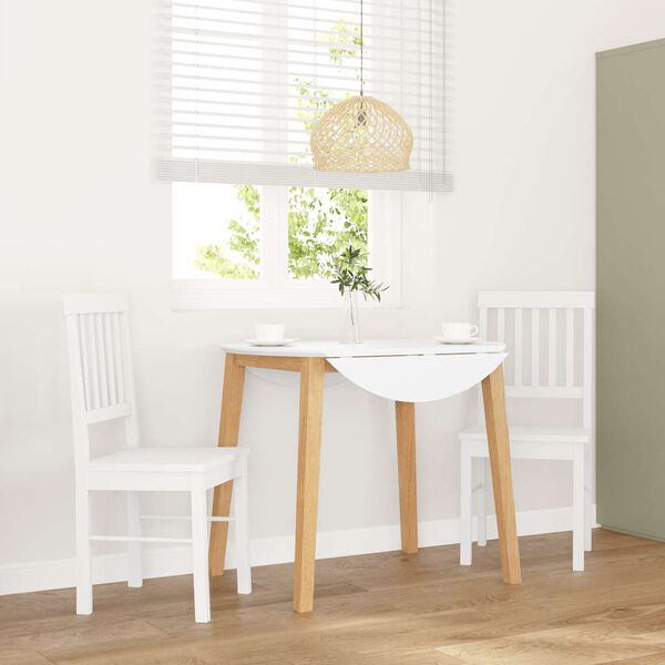 vidaXL Blagovaonske stolice 2 kom. Bijela guma od punog drva