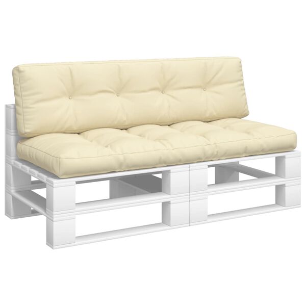 vidaXL Jastuci za palete 2 kom krem od tkanine