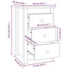 vidaXL Noćni ormarići 2 kom bijeli 40x35x61,5 cm od masivne borovine
