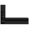 vidaXL TV zidna jedinica Zidne 4 pcs Crni hrast Konstruirano drvo