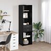 vidaXL Highboard Crni hrast 50 x 42,5 x 185 cm Konstruirano drvo